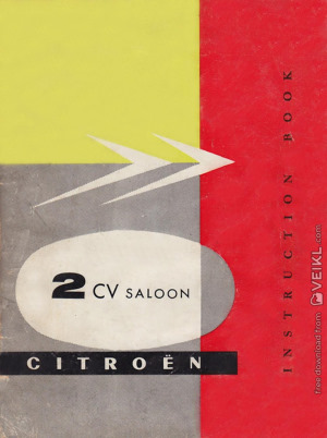 1959 CitroÃ«n 2CV Owner's Manual